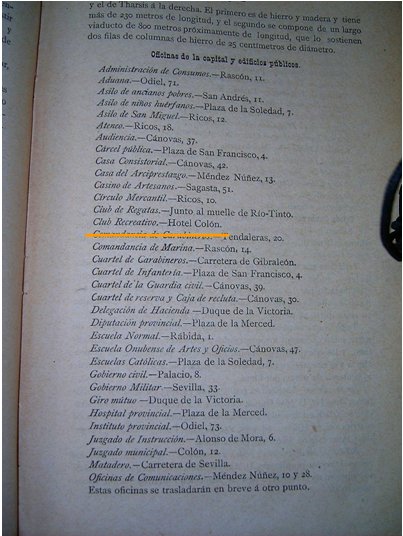 Guía Oficial de Huelva 1891 (información referida a 1890)