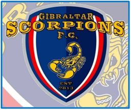 Escudo del Gibraltar Scorpions, modesto aunque ambicioso equipo en la 2ª División gibraltareña. 
