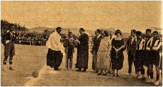Bendición del campo de la Avenida de la Libertad de Cieza en 1924