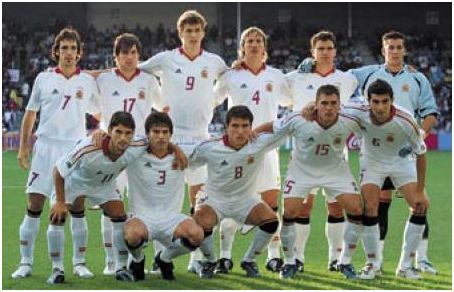 Alineación de España en el Mundial juvenil de Países Bajos 2005, extraída del Informe Técnico oficial del torneo.