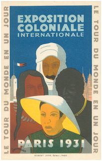 1. Postal del cartel de la Exposición Colonial de París, realizado por Victor Jean Desmeures