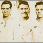 Félix Pérez (Nº 8), en el Madrid de 1928. A la izquierda Méndez y a la derecha, del 9 al 11, Gual, Uribe y Del Campo. La de Félix Pérez fue una de las primeras voces en abogar por un sindicato futbolero.